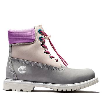 Timberland Női Premium 6 Inch Bakancs Szürke / Lila